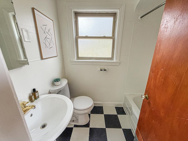 1714 W Beverly Glen Pkwy, Chicago, IL 60643 - bathroom with a sink, tile patterned floors, and toilet