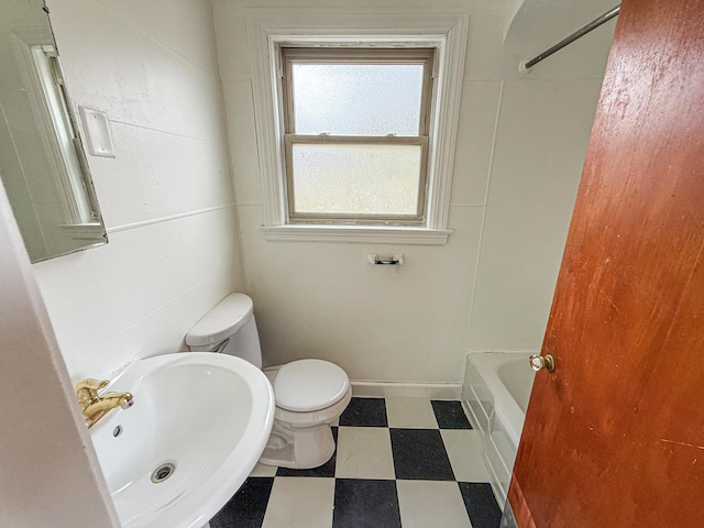 1714 W Beverly Glen Pkwy, Chicago, IL 60643 - full bathroom with a sink, tile patterned floors, and toilet