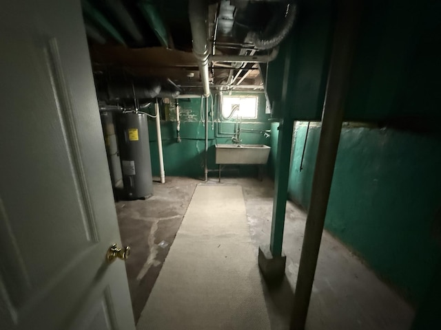 1714 W Beverly Glen Pkwy, Chicago, IL 60643 - below grade area featuring a sink and electric water heater