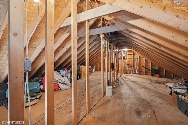 view of attic