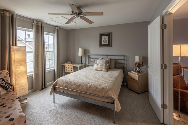 825 Canton Dr, Oswego, IL 60543 - carpeted bedroom featuring ceiling fan