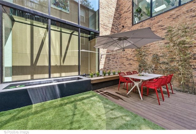 1833 W Evergreen Ave, Chicago, IL 60622 - wooden terrace featuring outdoor dining area