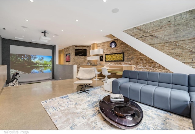 1833 W Evergreen Ave, Chicago, IL 60622 - interior space with recessed lighting and brick wall