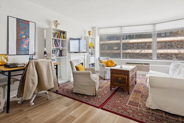 interior space with wood finished floors