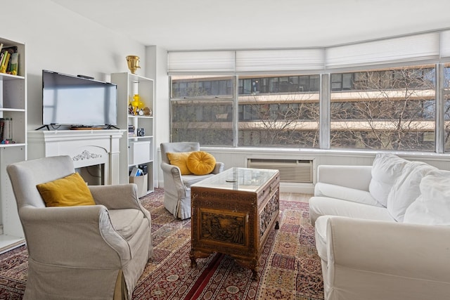 living room featuring plenty of natural light