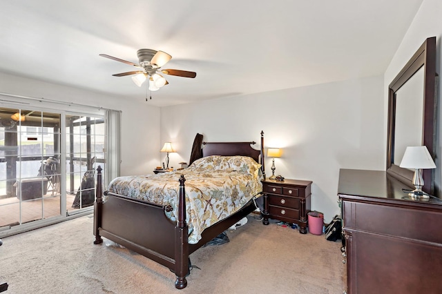 14004 Whipple St, Blue Island, IL 60406 - carpeted bedroom with a ceiling fan and access to exterior