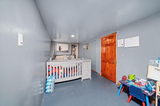 1314 S 59th Ct, Cicero, IL 60804 - bedroom with finished concrete floors and recessed lighting