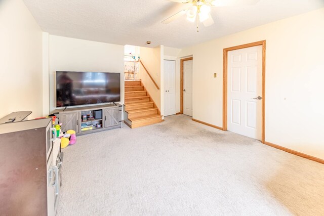750 Evergreen Ln, Bartlett, IL 60103 - game room featuring carpet, a ceiling fan, and baseboards