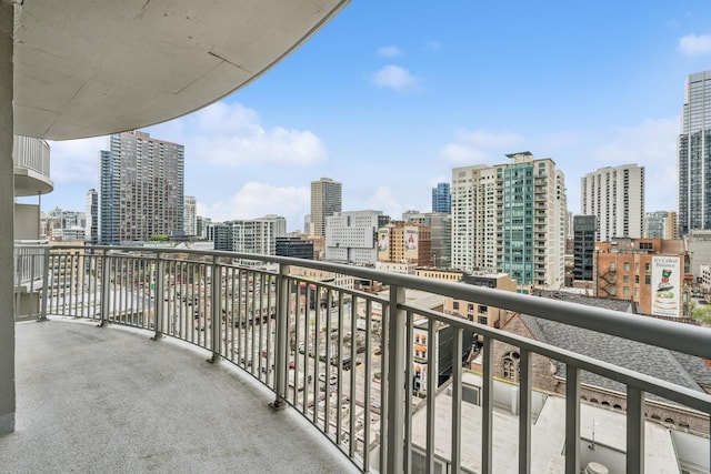 balcony with a city view