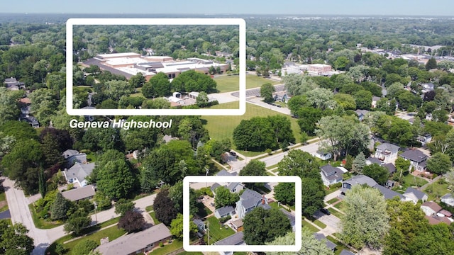 122 Logan Ave, Geneva, IL 60134 - aerial view of residential area featuring property parcel outlined