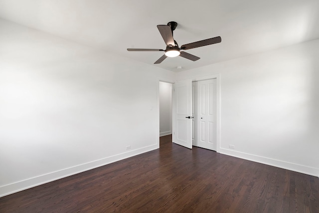 1100 Leicester Rd, Elk Grove Village, IL 60007 - unfurnished room featuring dark wood-style floors and ceiling fan