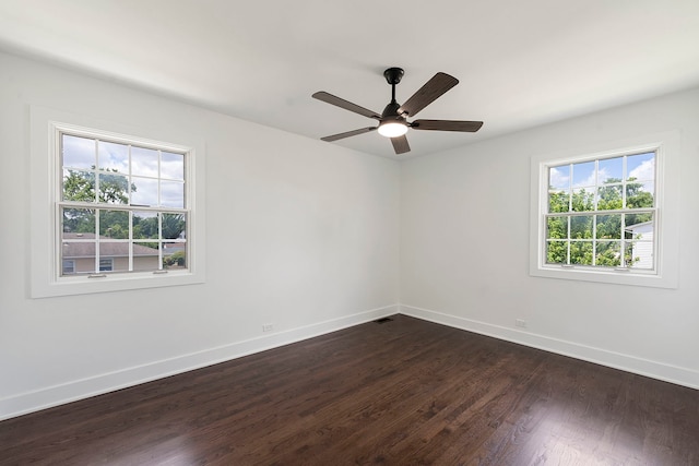 1100 Leicester Rd, Elk Grove Village, IL 60007 - unfurnished room featuring dark wood-style floors and ceiling fan