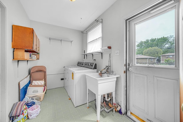 14448 Keeler Ave, Midlothian, IL 60445 - washroom featuring cabinet space and washer and clothes dryer