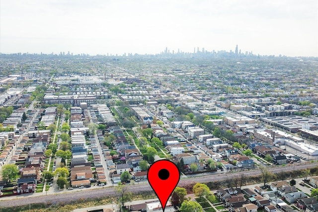 bird's eye view featuring a view of city