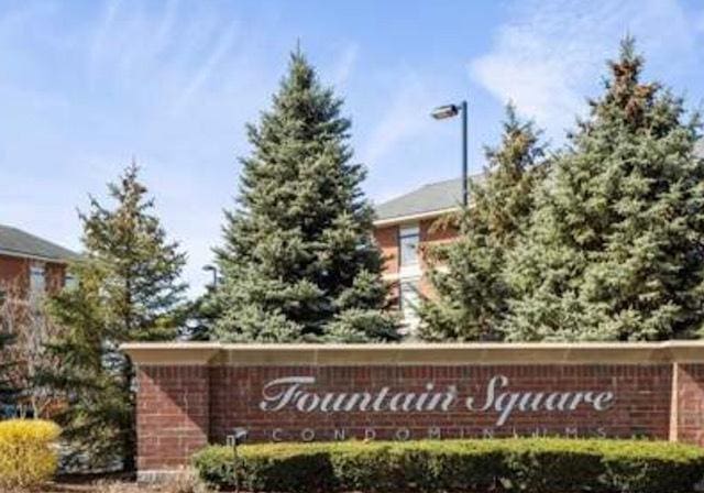 view of community sign
