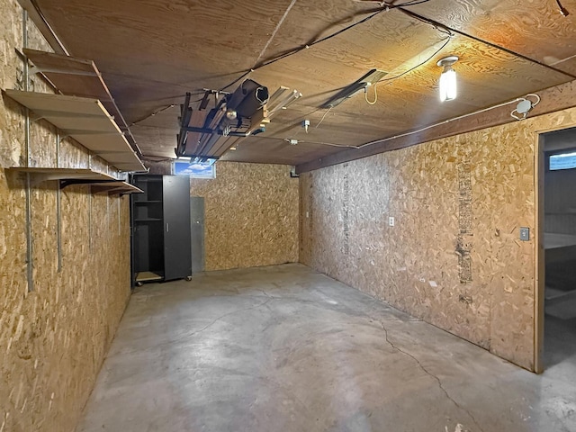 view of unfinished below grade area