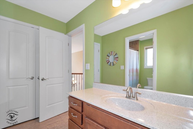 bathroom featuring toilet and vanity