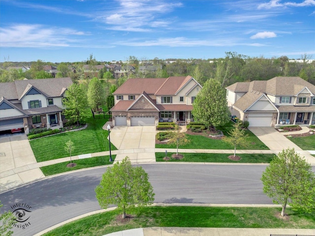 drone / aerial view featuring a residential view
