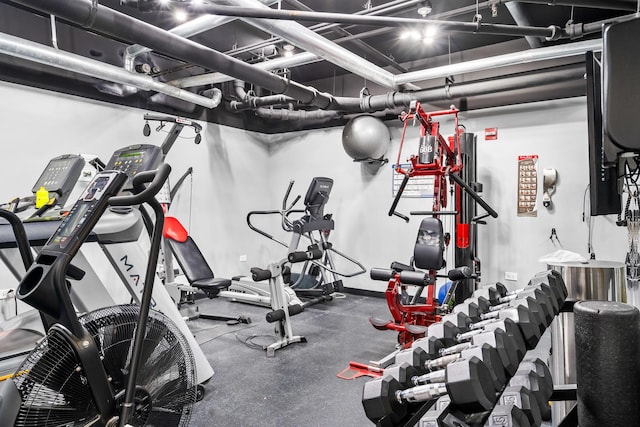 view of workout area