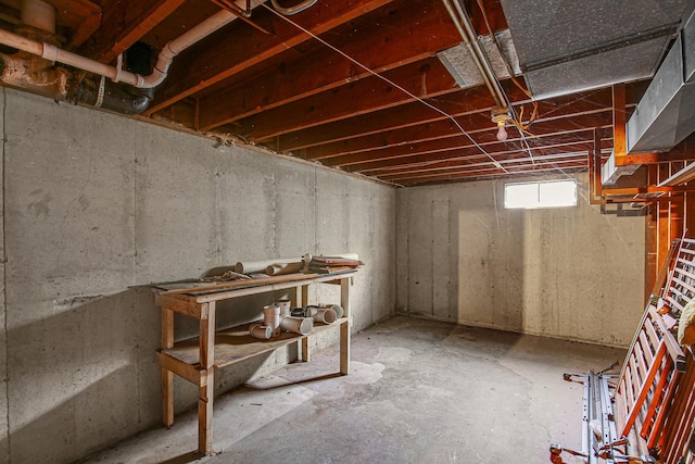 view of basement