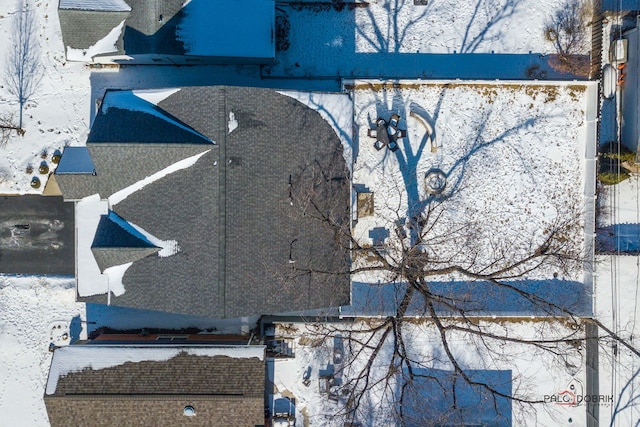 view of snowy aerial view