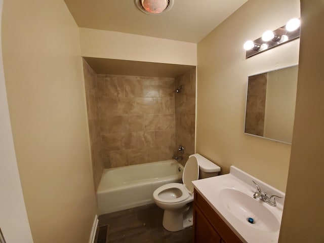 19135 Pine Dr Unit 2, Country Club Hills, IL 60478 - bathroom featuring vanity, shower / bathtub combination, and toilet