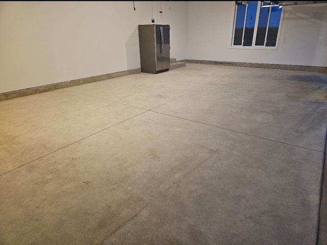 4150 W Church Rd, Beecher, IL 60401 - interior space with freestanding refrigerator and baseboards