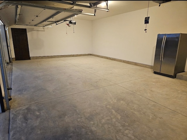 4150 W Church Rd, Beecher, IL 60401 - garage featuring a garage door opener and baseboards