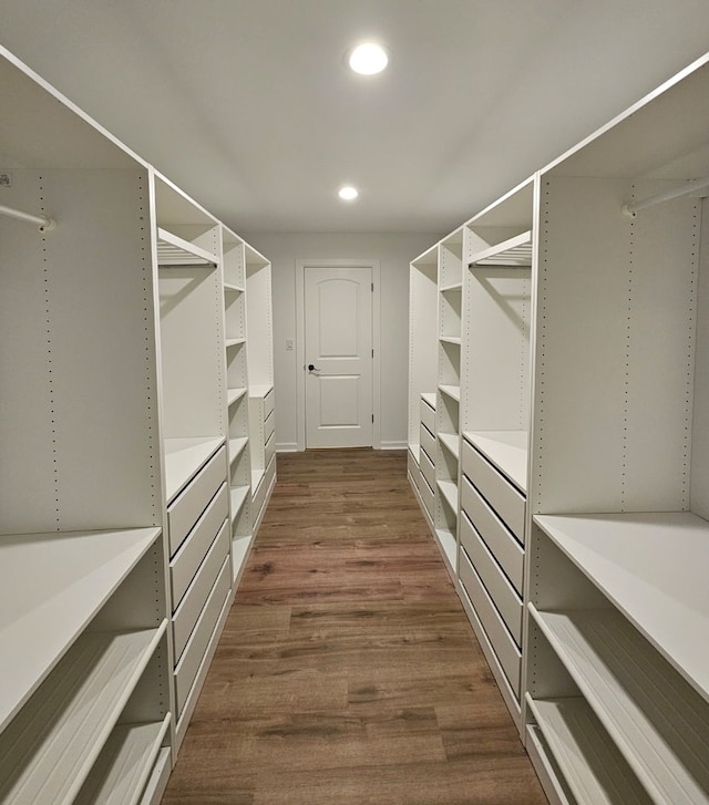 4150 W Church Rd, Beecher, IL 60401 - walk in closet with dark wood finished floors