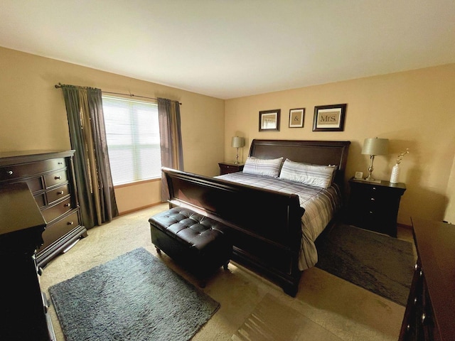 bedroom with carpet