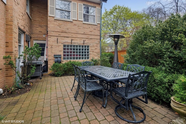 view of patio with outdoor dining space