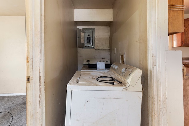 14533 Ashland Ave, Harvey, IL 60426 - laundry room featuring laundry area, washer / clothes dryer, and electric panel