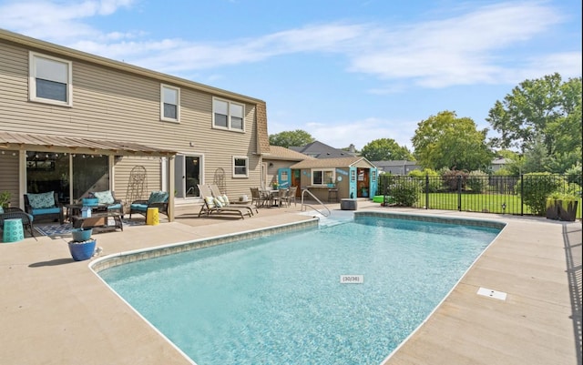 1938 Keim Dr, Wheaton, IL 60189 - view of swimming pool with fence, a patio area, and outdoor lounge area