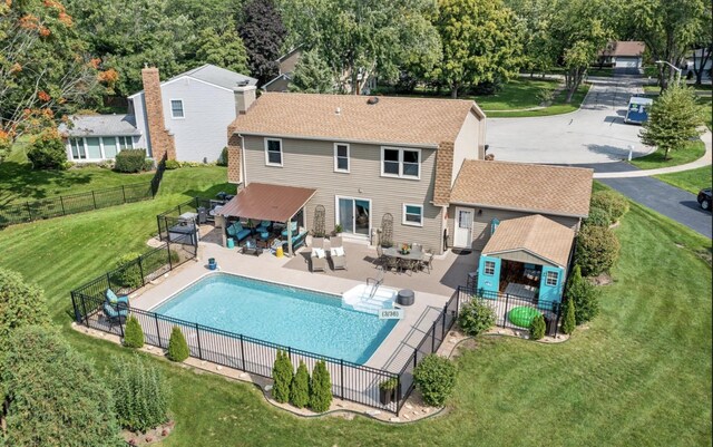 1938 Keim Dr, Wheaton, IL 60189 - back of property with a patio area, outdoor dining space, and an outdoor living space