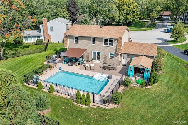 1938 Keim Dr, Wheaton, IL 60189 - view of swimming pool with outdoor lounge area, outdoor dining area, and a patio area