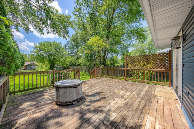 28W521 Donald Ave, West Chicago, IL 60185 - wooden deck featuring a shed and a fenced backyard