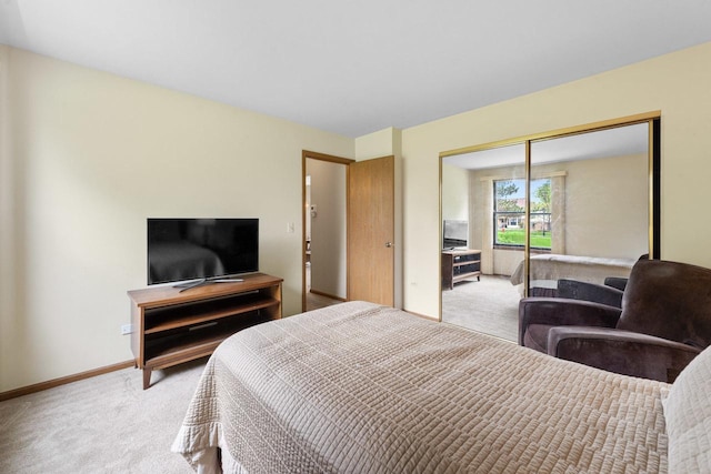 3038 Ashton Ct, Westchester, IL 60154 - bedroom with baseboards, a closet, and light carpet