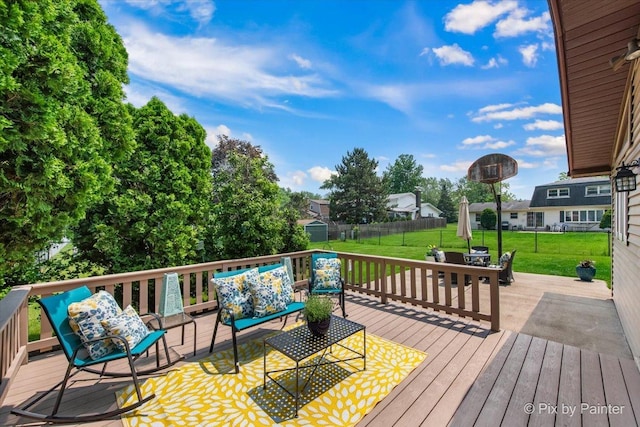 6561 Dunham Rd, Downers Grove, IL 60515 - wooden terrace featuring an outdoor hangout area