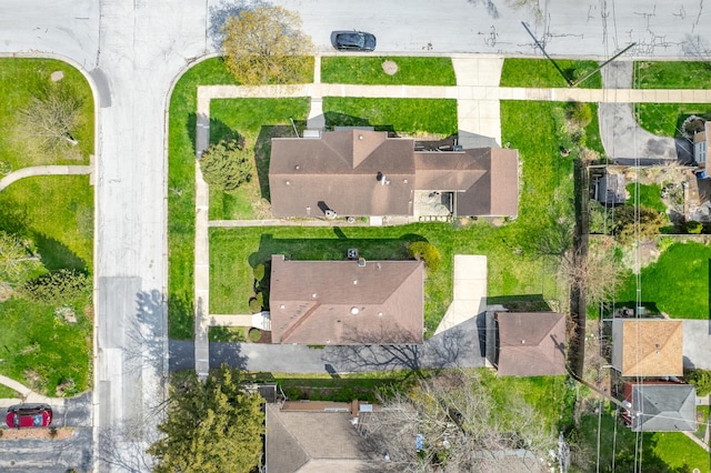 drone / aerial view featuring a residential view