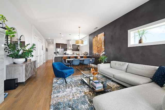 2424 W Chicago Ave Unit 203, Chicago, IL 60622 - living area featuring recessed lighting and wood finished floors