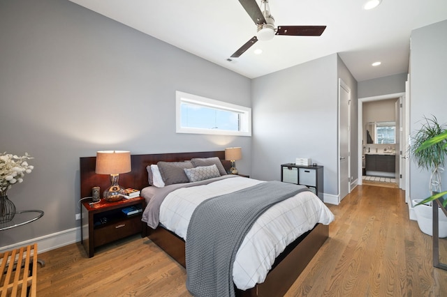 2424 W Chicago Ave Unit 203, Chicago, IL 60622 - bedroom with baseboards, recessed lighting, and light wood finished floors