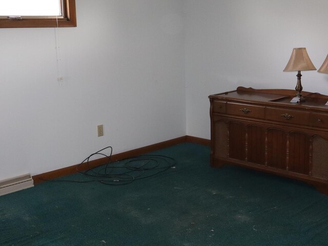 1605 Sharon Rd, Streator, IL 61364 - interior space with baseboards and a baseboard heating unit