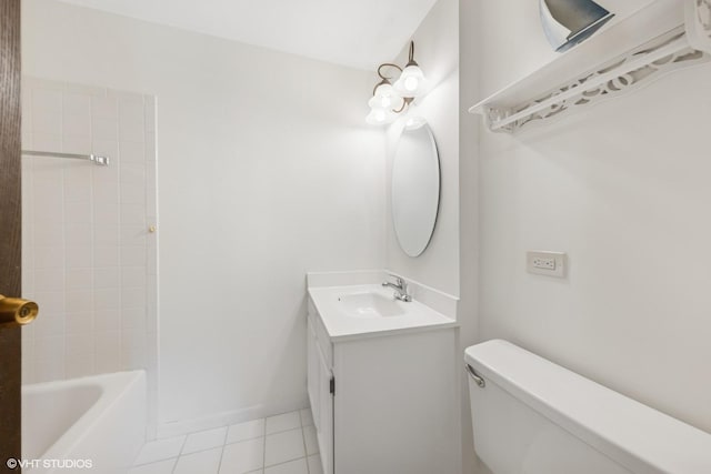 5400 Walnut Ave Unit 214, Downers Grove, IL 60515 - bathroom featuring vanity, tile patterned floors, and shower / bathtub combination