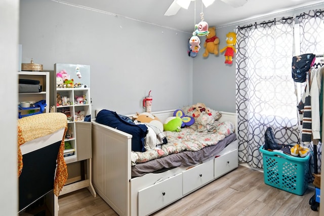8801 S Kilbourn Ave, Hometown, IL 60456 - bedroom with a ceiling fan and wood finished floors