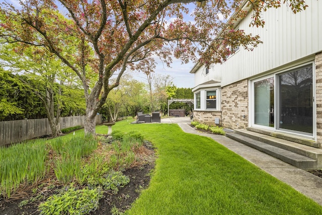 3130 Kayjay Dr, Northbrook, IL 60062 - view of yard featuring entry steps, a patio area, and fence