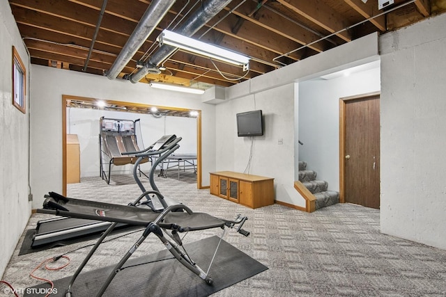 354 Gateshead Dr, Naperville, IL 60565 - workout room featuring carpet flooring