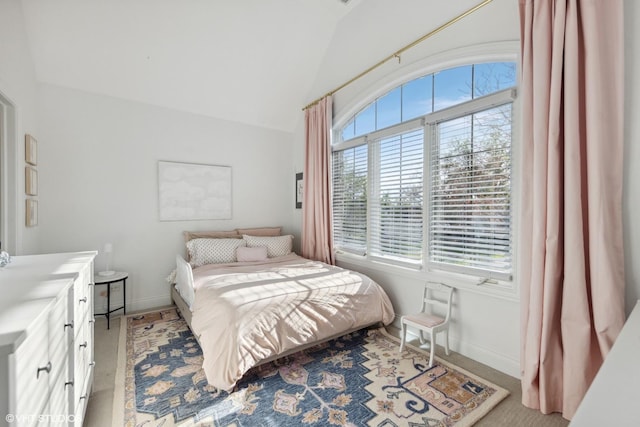 117 Iroquois Dr, Clarendon Hills, IL 60514 - bedroom with baseboards and high vaulted ceiling
