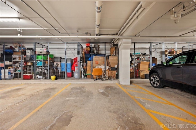 view of parking garage