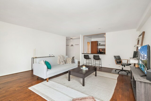 living room featuring wood finished floors