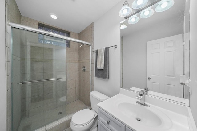 2515 W Harrison St Unit 1, Chicago, IL 60612 - full bathroom with toilet, a shower stall, and vanity